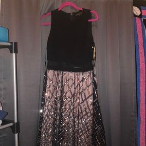 NWT PROM DRESS BLACK SEQUIN
